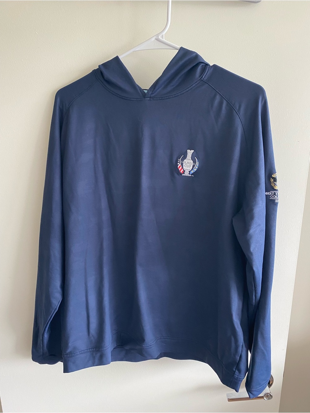 Peter Millar Navy Crewneck Golf Hoodie